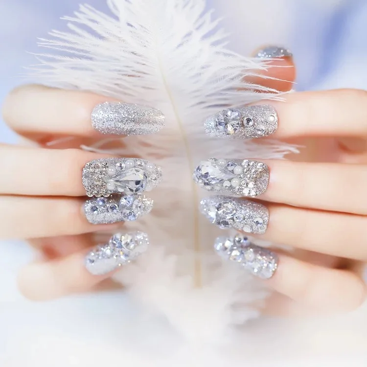 Светильник персикового цвета украшенные стразами Стразы Non Hotfix 6*10 мм 10 шт Круглые