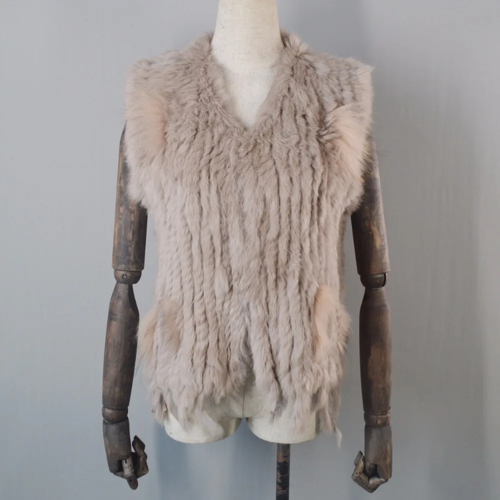 Новинка Женская обувь из натурального кроличьего меха жилет искусственной замши