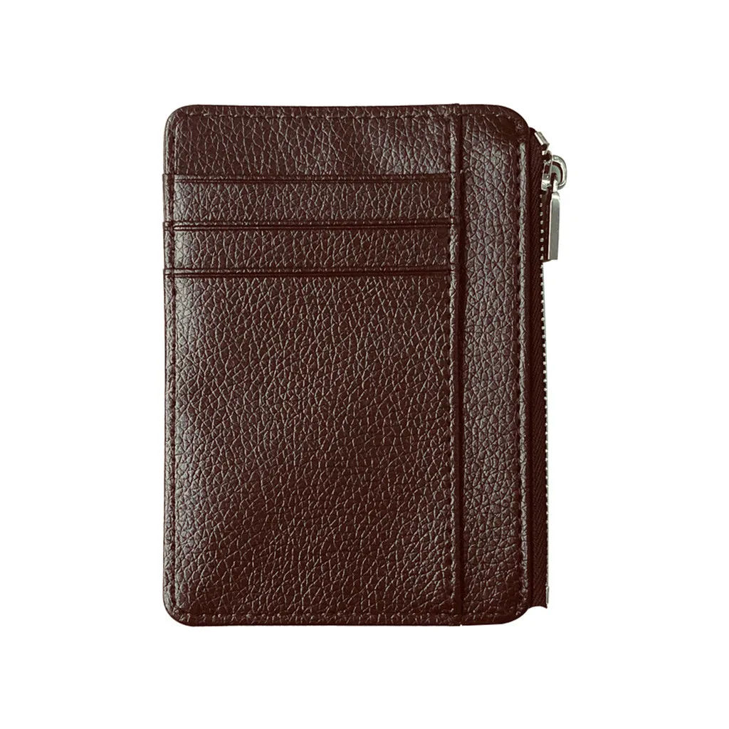 Credit Card Holder 2019 Men Pack Student Wallet PU Leather Zipper Carbon Fiber Coin Purse 708 | Багаж и сумки