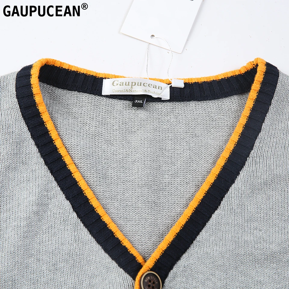 Мужской кардиган из 100% хлопка с длинным рукавом темно синий серый осенне зимний