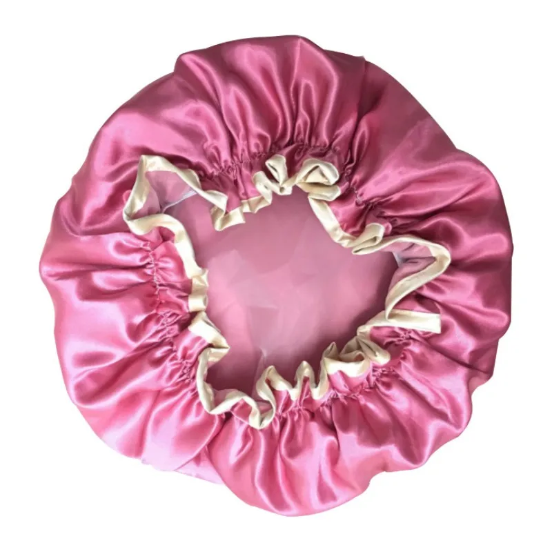 MR Толстые Для женщин будущей матери Satin Шапки красочные шапочки для ванной, душа волосяной покров двойные непромокаемые купальные Кепки - Цвет: MR