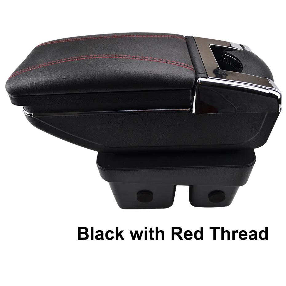 Red Thread Подлокотник вращающийся для VW Golf Mk7 7 2013- центральная консоль коробка для хранения подлокотник - Название цвета: Red Thread