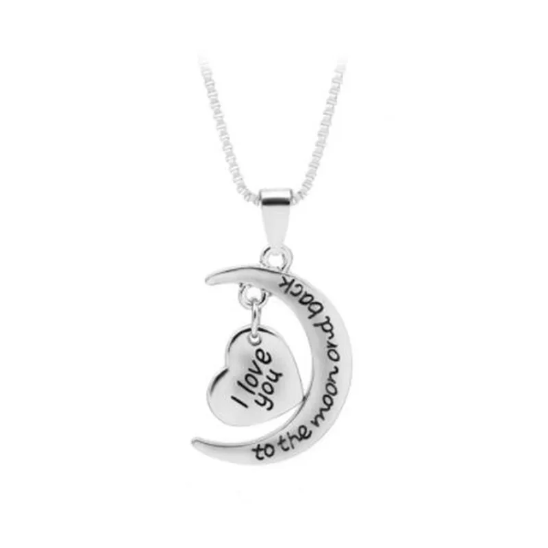 WKOUD I Love You To the Moon и Back ожерелье Forever колье Подвеска Ожерелье для женщин мужчин пара