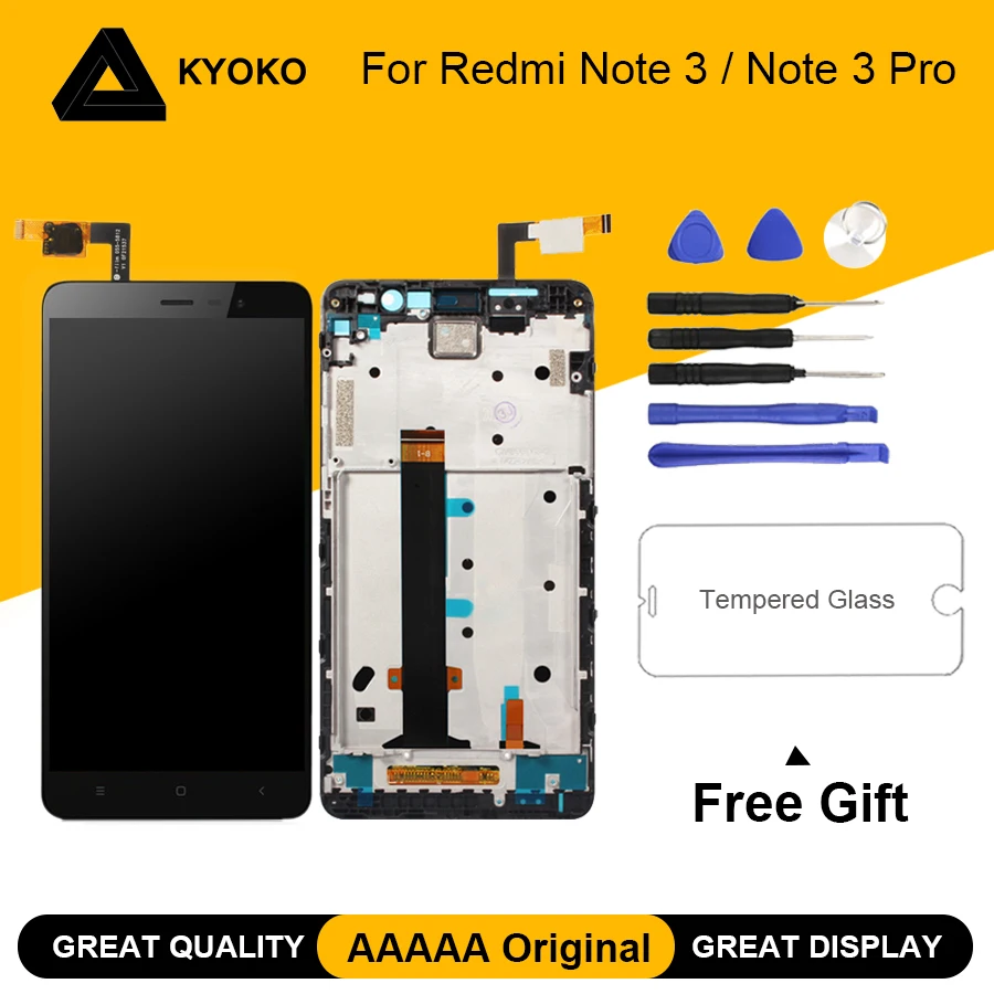 AAAAA оригинальный 150 мм ЖК дисплей для Xiaomi Redmi Note 3 сенсорный экран Замена Pro Prime 152