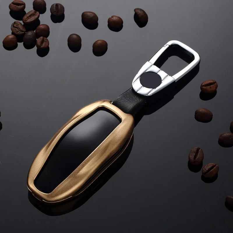 Для Tesla модель S модель 3 дистанционного ключа автомобиля чехол keychian алюминиевый сплав ключ оболочки держатель протектор автомобиля Стайлинг Аксессуары