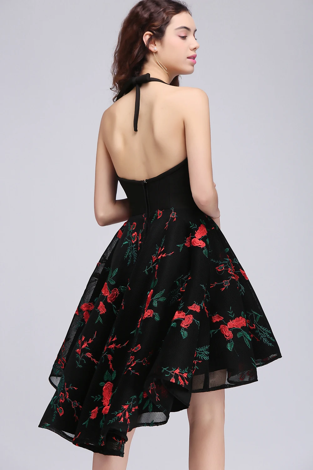 Новые Элегантные Короткие вечерние платья Вышивка Высокий Низкий Бальные для