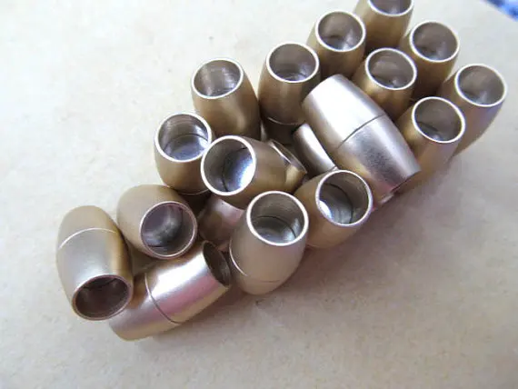 

larger hole--Rose gold BRASS Clasp Connectors brass Clasp,rice,barrel,coumn clasp 12pcs 8x16mm