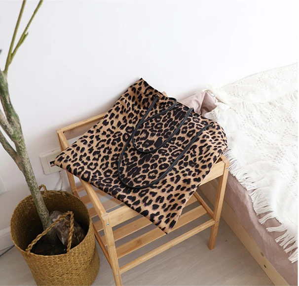 Классическая сумка с леопардовым принтом верхними ручками Женская Повседневная