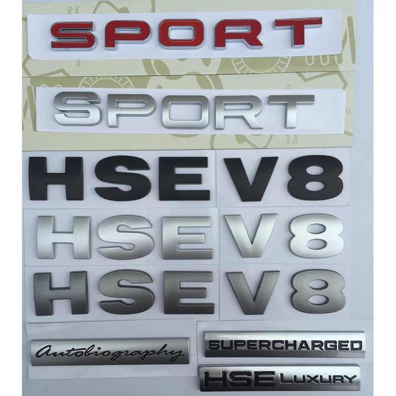 Спортивный HSE V8 роскошный автобиографический значок с эмблемой перезаряженного