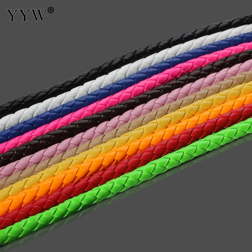 5M 6mm Braided PU Leather Bracelet Findings Cord Rope Fit Necklaces Bracelets Thread DIY Jewelry Making | Украшения и аксессуары