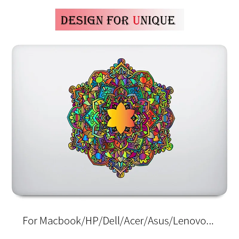 Цветной стикер для ноутбука с мандалой Apple Macbook Air Retina 11 12 13 15 дюймов виниловый Mac HP