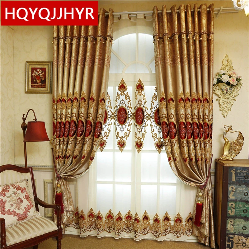 Европейские классические роскошные виллы затемненные декоративные занавески