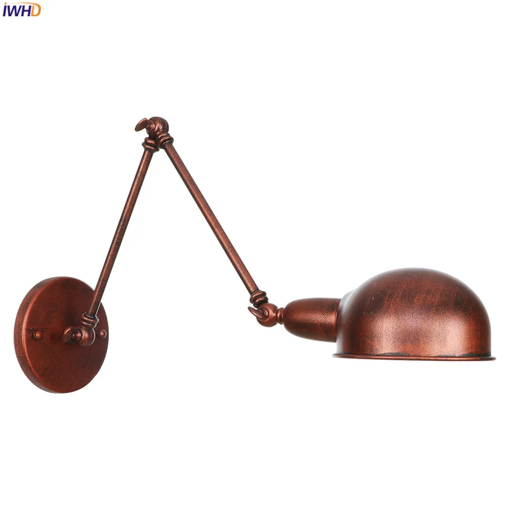 IWHD деревенская Ретро светодиодная винтажная настенная лампа для ванной комнаты