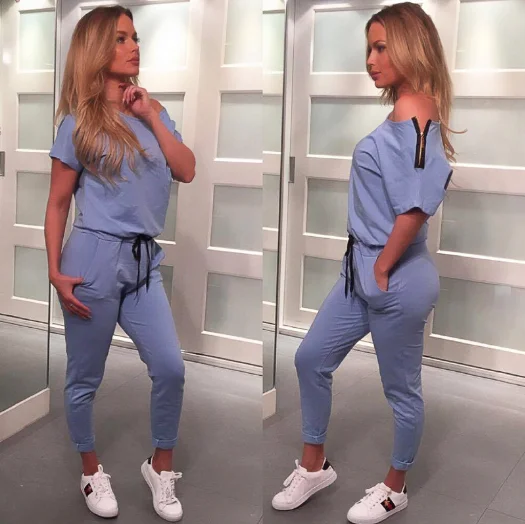 2017 Autumn Jumpsuits Women BodySuits Overalls Sexy O neck slim Jumpsuit Romper short sleeve Elegant Female Outwear | Женская одежда