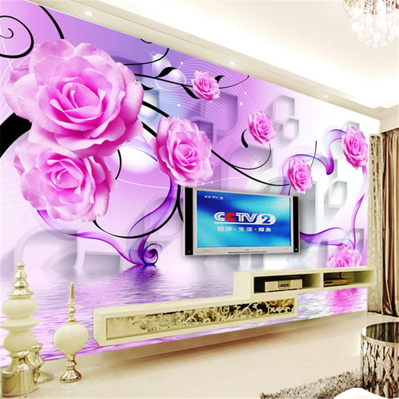 

beibehang Custom wallpaper papel de parede HD circle beautiful roses murals 3d mural 3d wall paper for room for walls 3 d behang