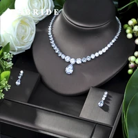 hibride luxury twist women nigerian wedding bride cubic zirconia necklace dubai 2pcs jewelry set jewellery addiction n 239
