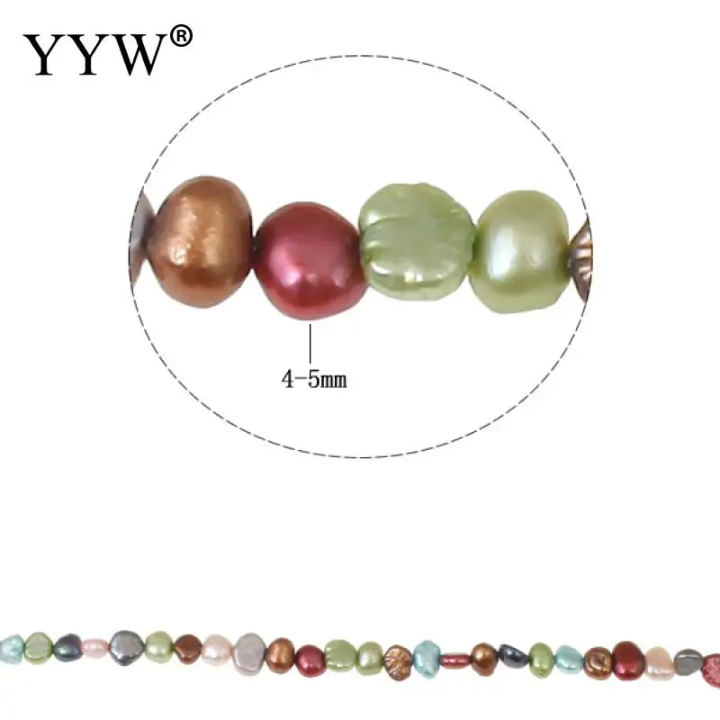

Cultured Baroque Freshwater Pearl Beads mixed colors 4-5mm Approx 0.8mm Sold Per Approx 15.5 Inch Strand
