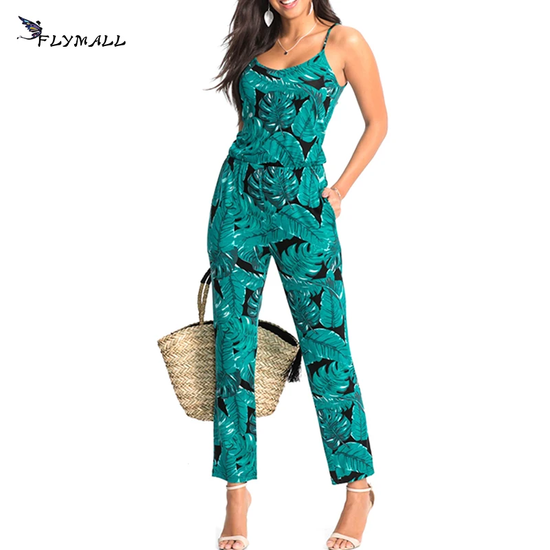 Печатные комбинезоны Для женщин с плеча Playsuit Лето 2017 г. боди Новинки для модные