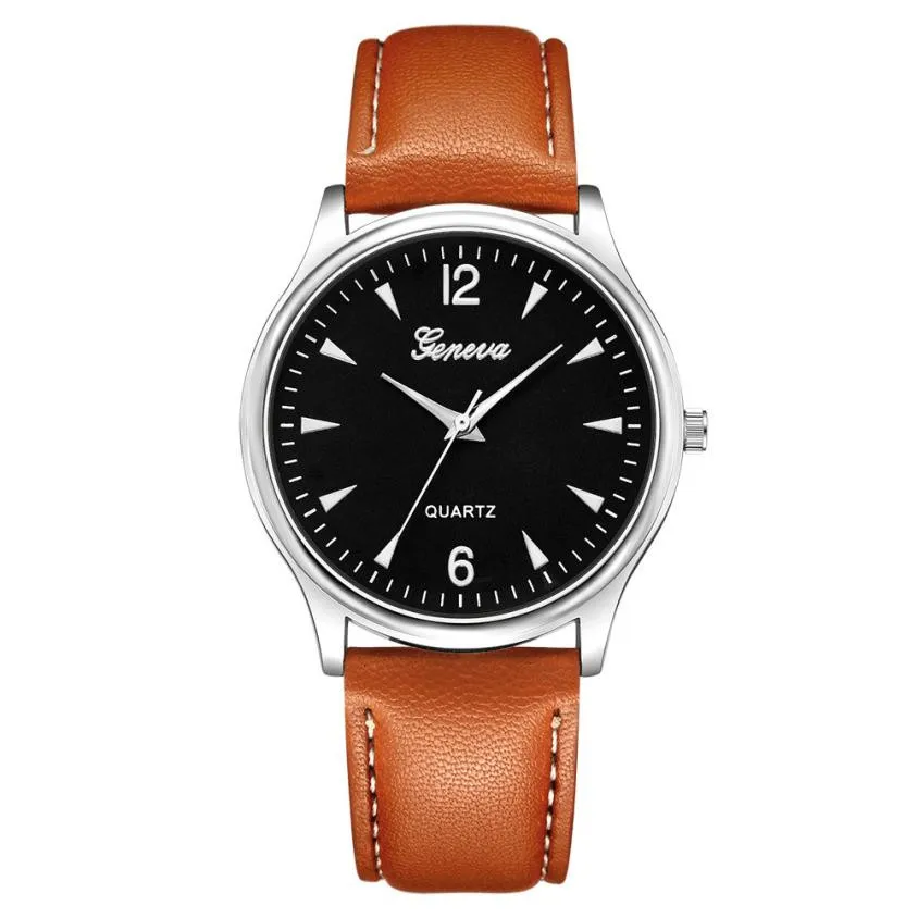 Мужские наручные часы reloj hombre роскошные модные кварцевые из искусственной кожи с