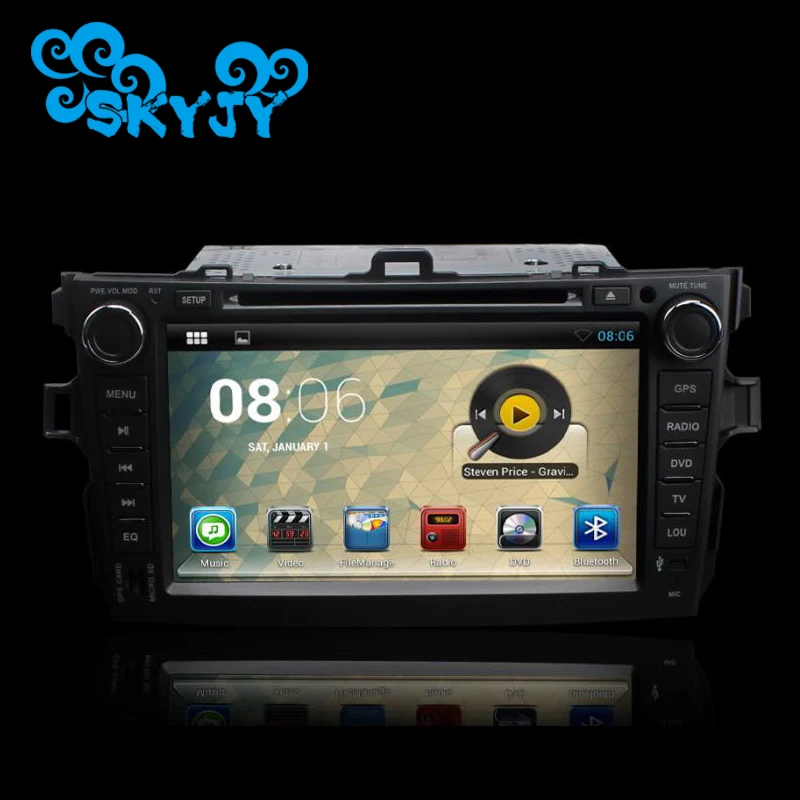 8 &quotAndroid 1 OS автомобильный dvd плеер для Toyota Corolla 2006 2011 GPS Nav Радио Стерео Bluetooth Wifi 3G
