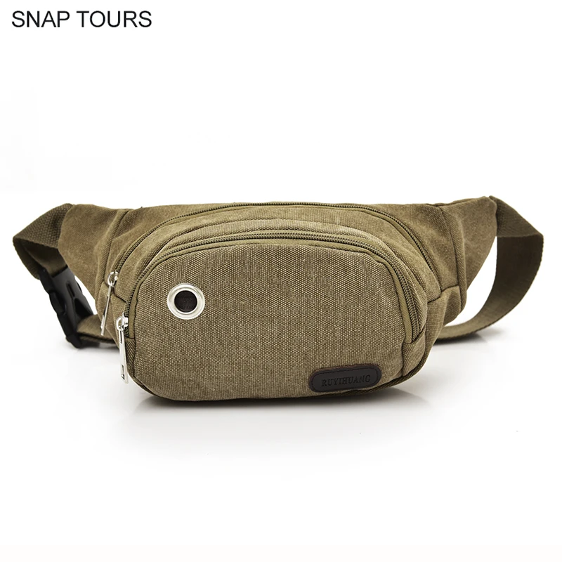 SNAP TOURS 2018 Акция распродажа холщовая поясная сумка для мужчин Модная винтажная