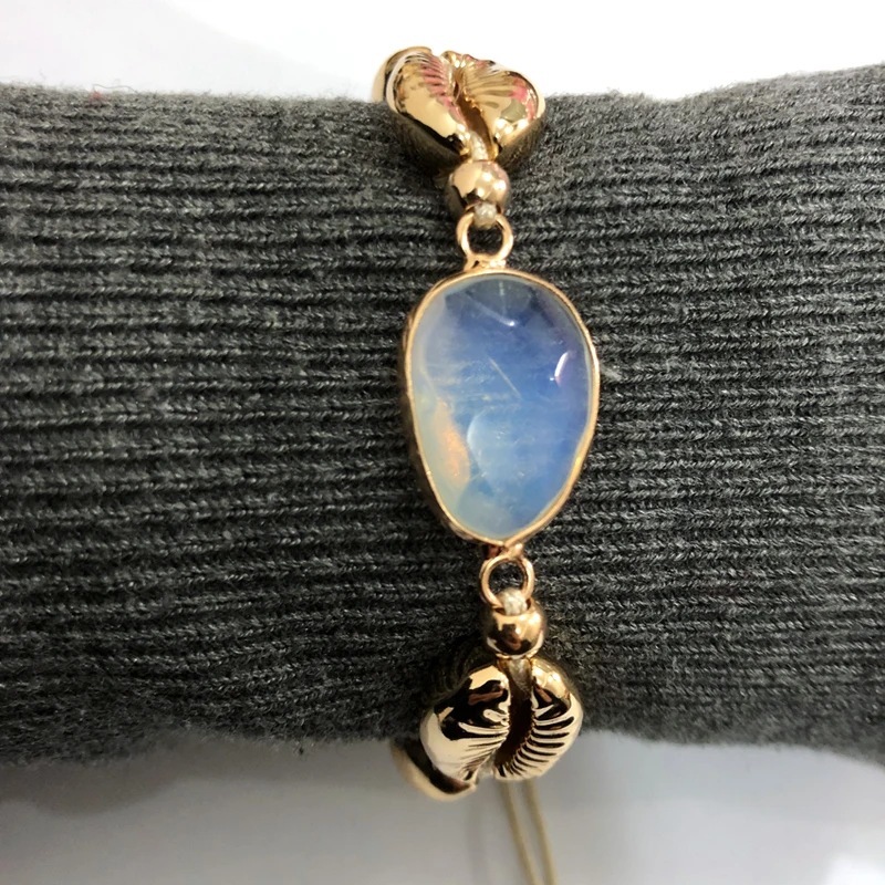SHINUSBOHO harajuku ручная работа Пука оболочки pulseras для женщин золотой цвет Пауа