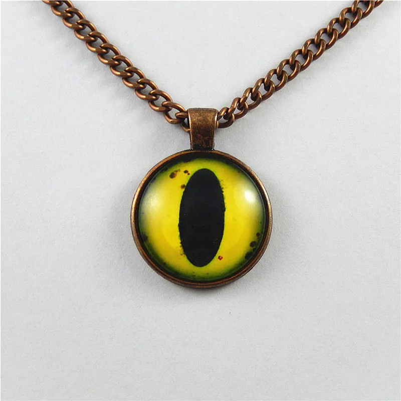 Женское классическое ожерелье с кулоном в виде Глаз Дракона 25 мм | Украшения и