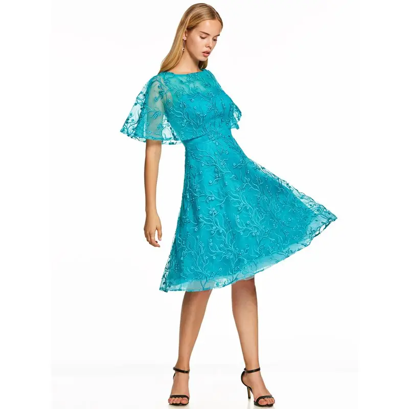 Платье для выпускного вечера недорогое синее платье трапециевидной формы длиной