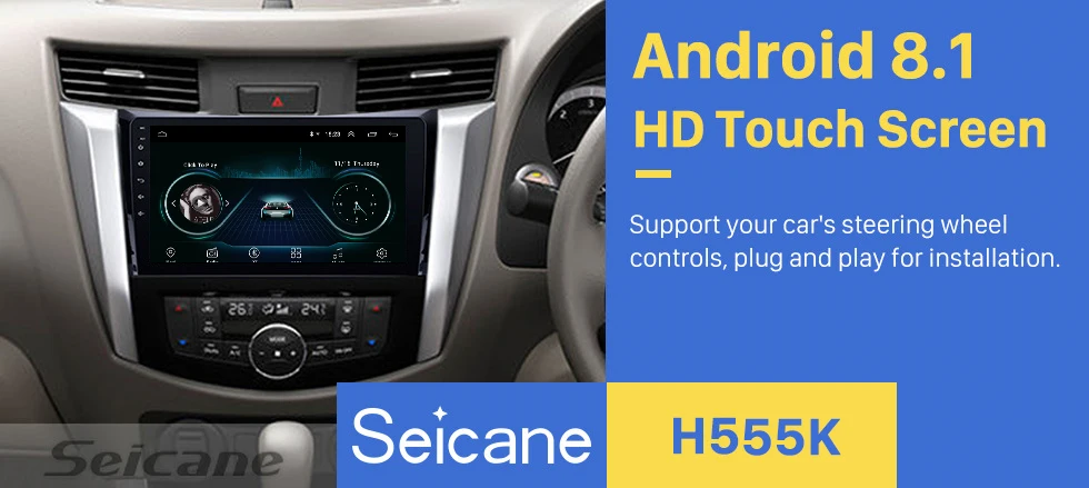 Seicane 10," Android 8,1 HD 1024*600 для 2011- Nissan NAVARA Frontier NP300 Автомобильный gps навигатор стерео головное устройство радио тюнер