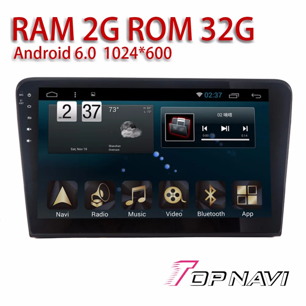 Автомобильный мультимедийный для VW Bora 2013 2014 2015 10.1 ''Android 6.0 topnavi кассетный плеер