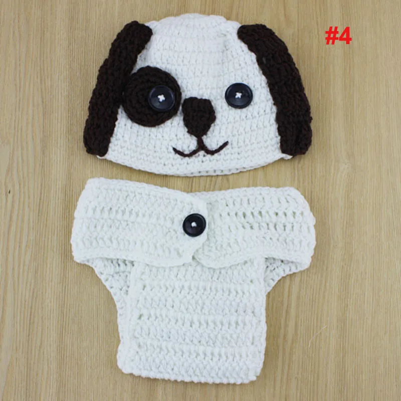 Узор вязания крючком ребенка шляпа с крышкой животного Стиль новорожденных