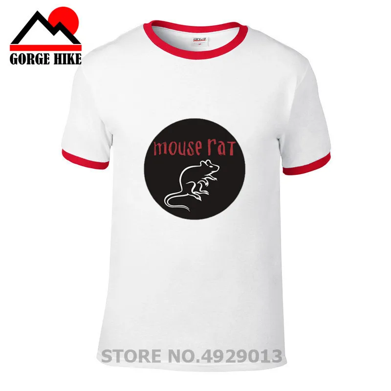 Милая Повседневная футболка лето 2019 Мужская модная с мышкой и крысой хипстерские
