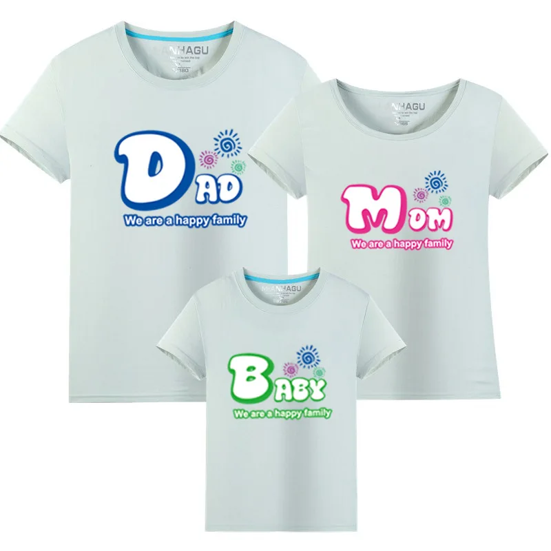 1 шт. Детская футболка с принтом коротким рукавом|matching family|family matchingfamily matching outfits |