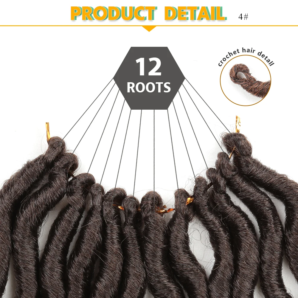 12 дюймов Goddess Faux Locs Curly Ends короткие волнистые синтетические волосы для