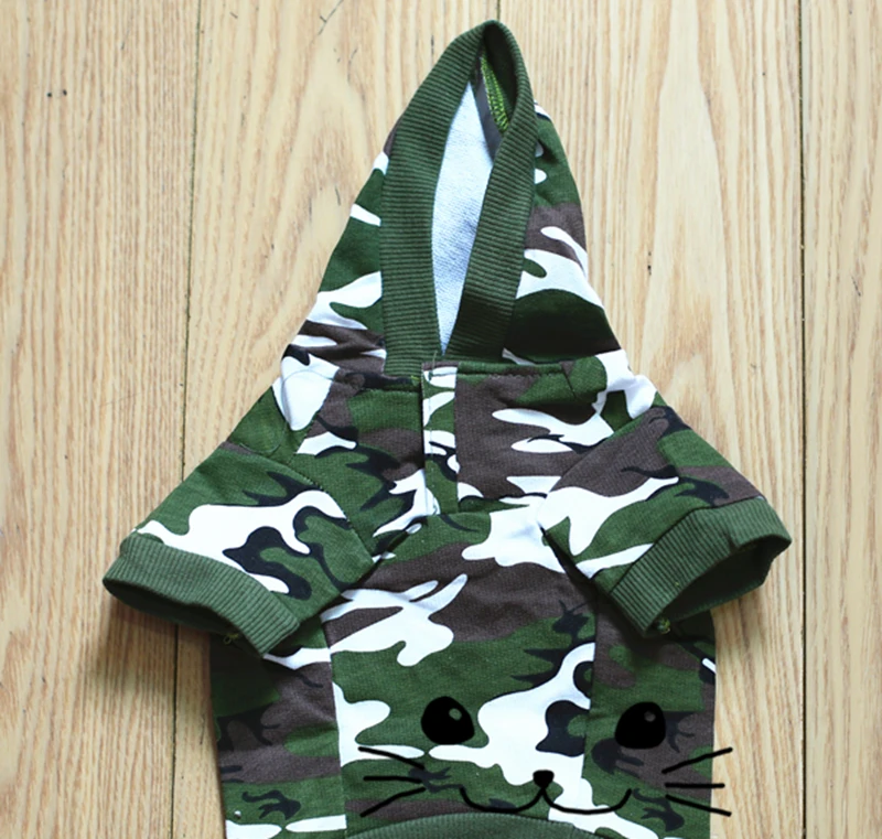 Модное пальто на собаку одежда для питомца милая хлопковая камуфляжная теплая
