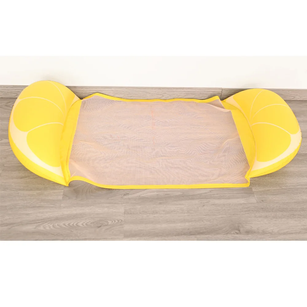 Lemon Фруктовый узор надувной гамак водная плавающая кровать Кресло бассейн плавательный пояс для плавания кольцо - Цвет: Lemon