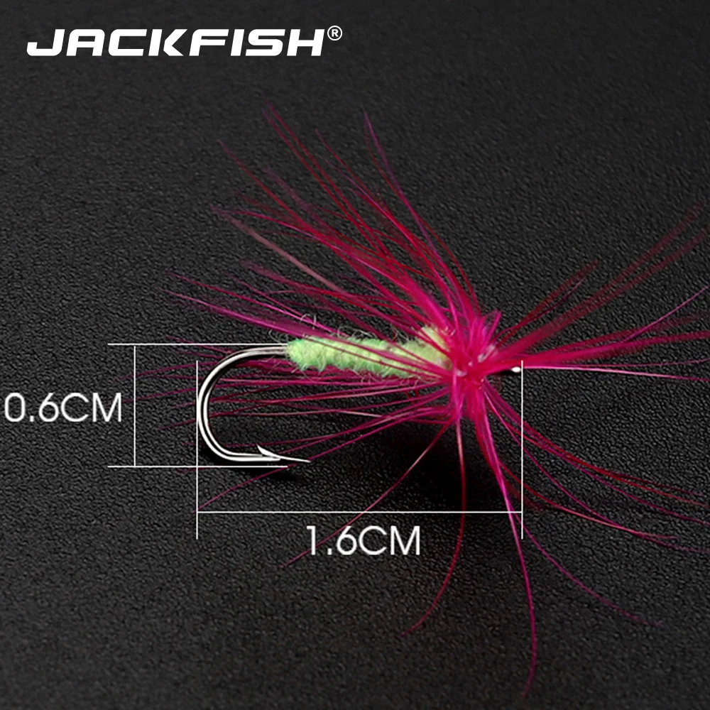 JACKFISH 40 шт. форель Nymph Fly рыболовная приманка сухие/влажные мухи Nymphs ледовая