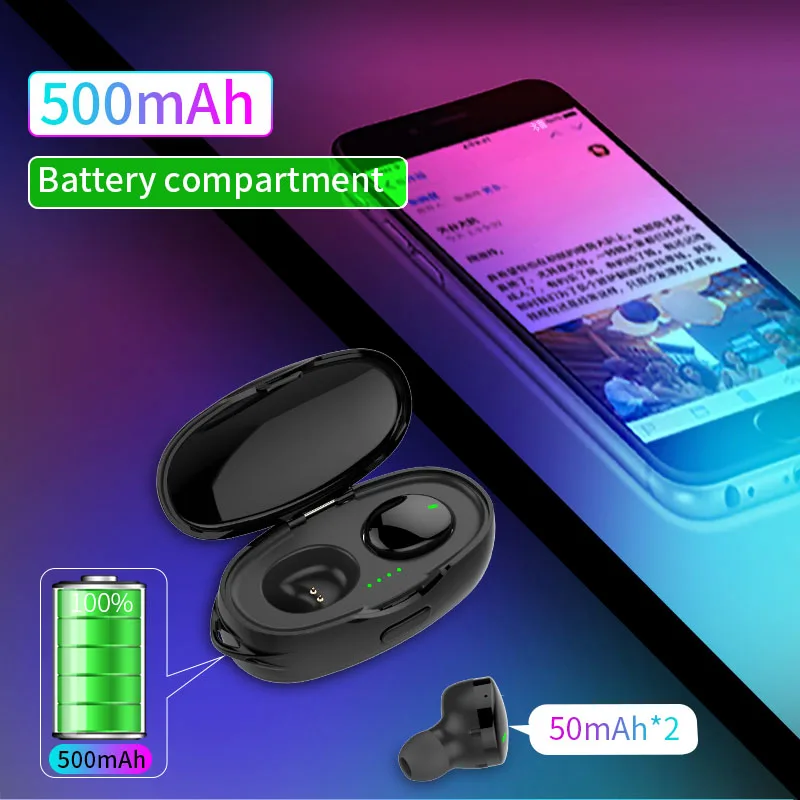 Беспроводные Bluetooth наушники Tws стерео водонепроницаемые спортивные музыкальные