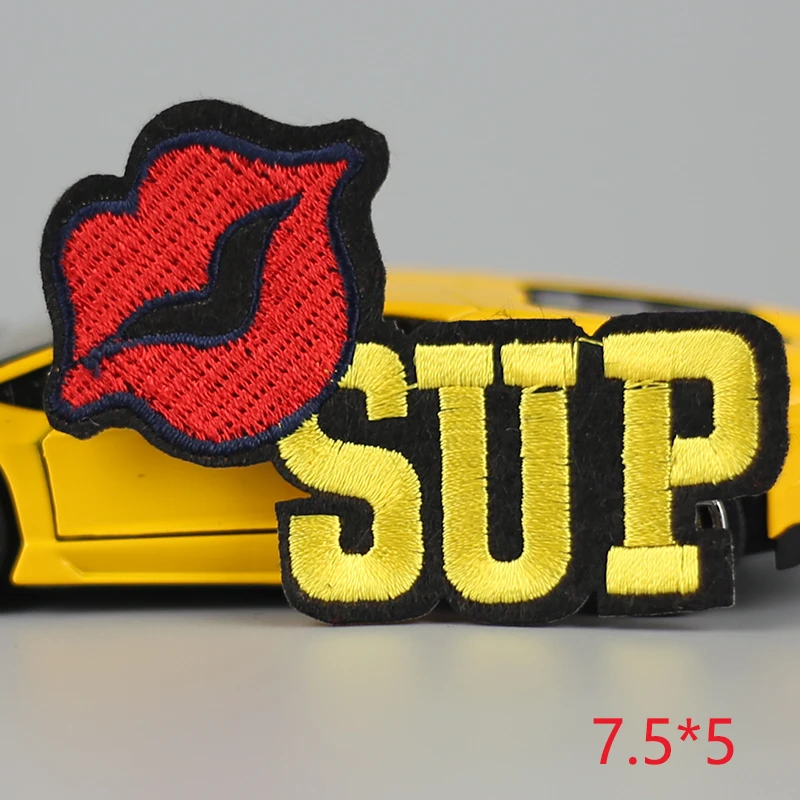 Горячая продажа 1 шт. красный sup ребенок счастливый Железный на вышитые патч для