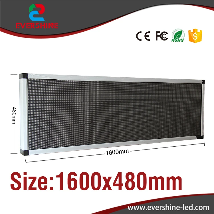 Наружный полноцветный P5 светодиодный дисплей размер 63 ''x 19'' рекламный