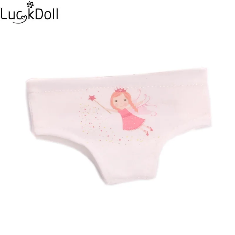 LUCKDOLL узорное нижнее белье подходит 18 дюймов Американский 43 см Детские аксессуары для кукол, игрушки для девочек, поколение, подарок на день рождения