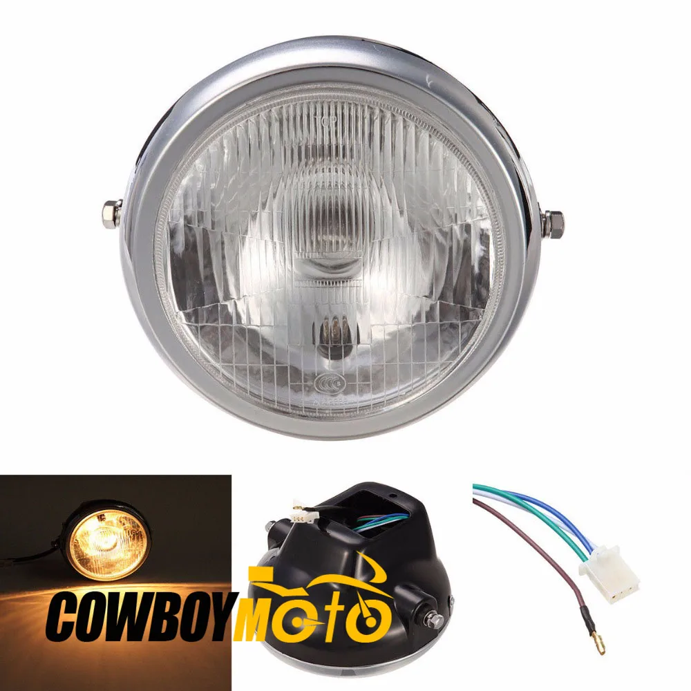 7-дюймовые янтарные светодиодные фары классические круглые для мотоцикла