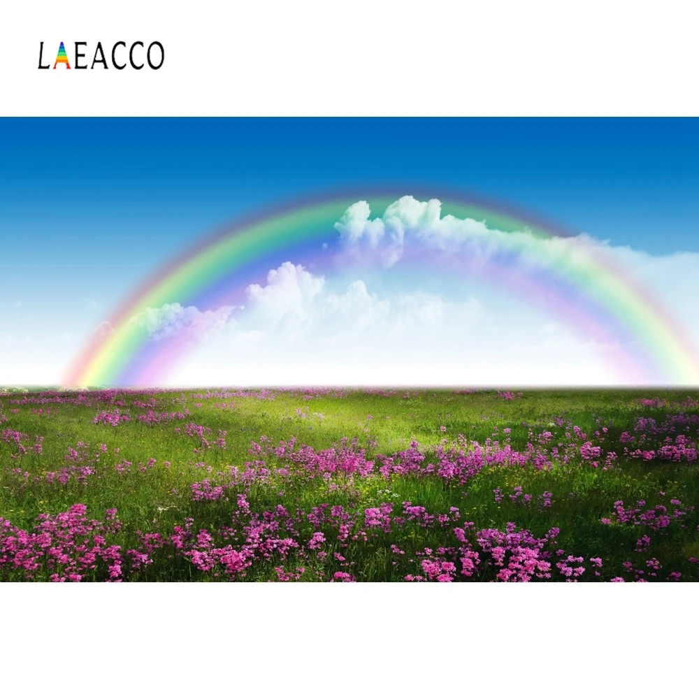 Laeacco природа живописный цветок море Радуга фон для детской портретной фотографии