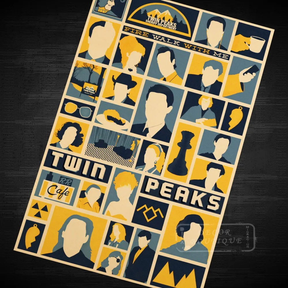 Поп Твин Пикс коллекция фильмов ужасов Винтаж ретро крафт плакат декоративный DIY