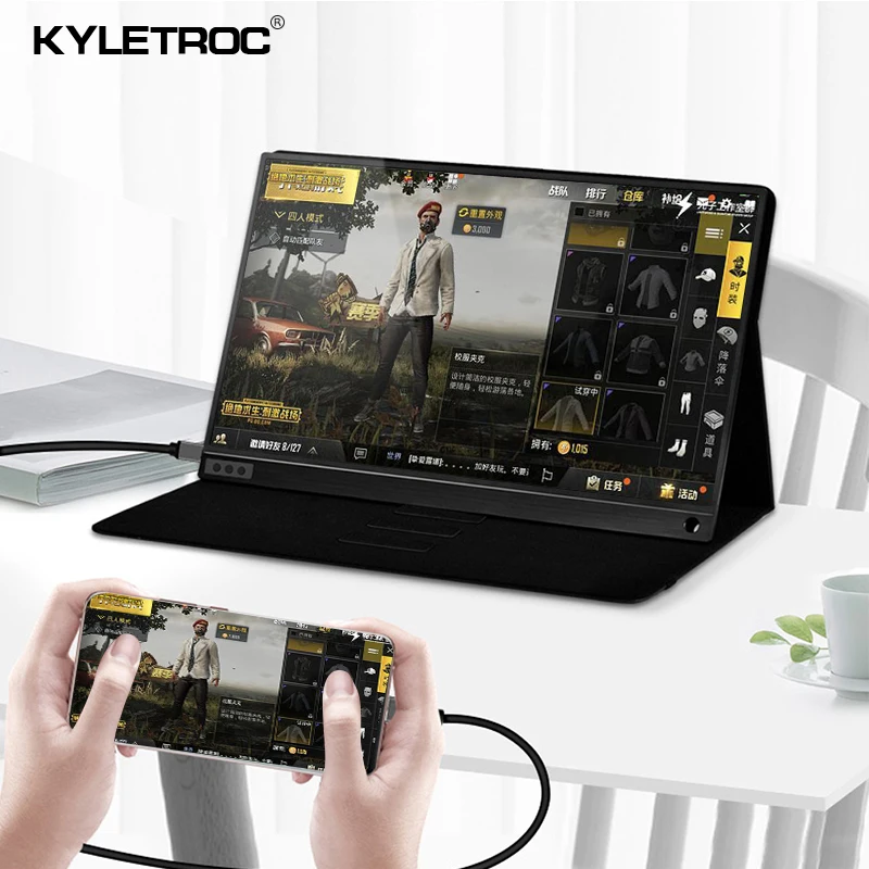 Тонкий портативный 1080P ЖК-монитор с высоким разрешением 15 6 usb type c hdmi для ноутбука
