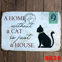The cat and dog monkey Iron painting Retro decoration personalization bar Ebay sourcetin plate poster metal signs iron sheet
