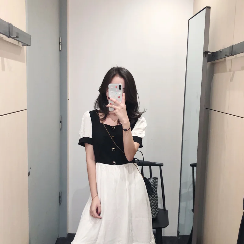 Трапециевидные темпераментные платья Горячая женская летняя одежда с коротким