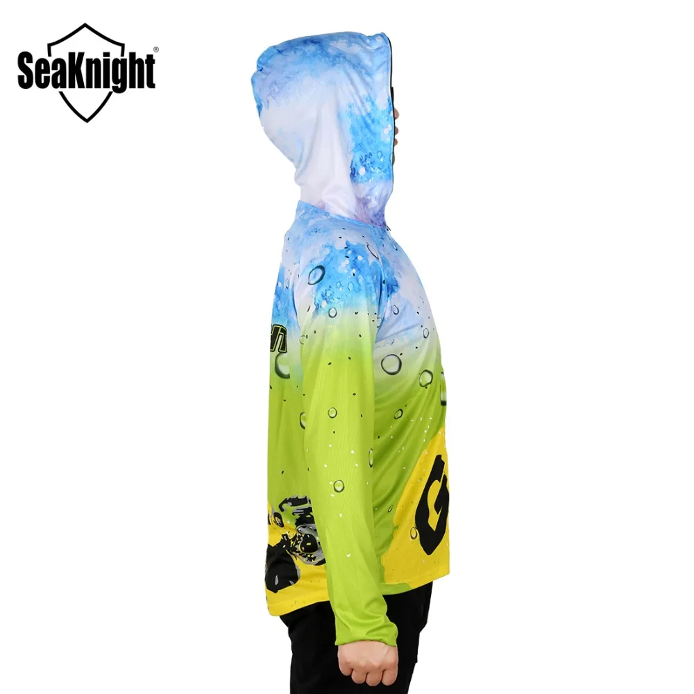 Ультра светильник SeaKnight SK003 рыболовная одежда с капюшоном быстросохнущая рубашка