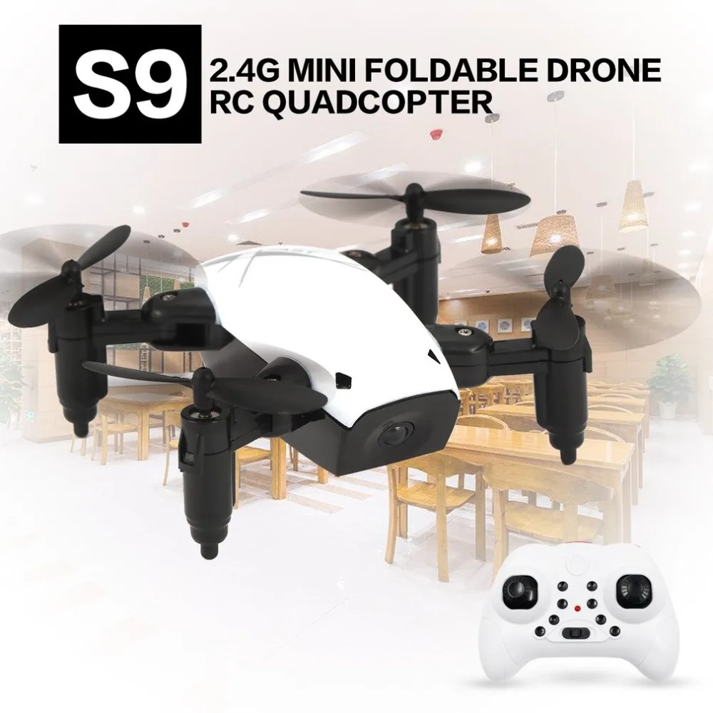 S9 S9W складной RC Мини Дрон Карманный микро вертолет с WIFI FPV 0.3MP камерой 360 градусов