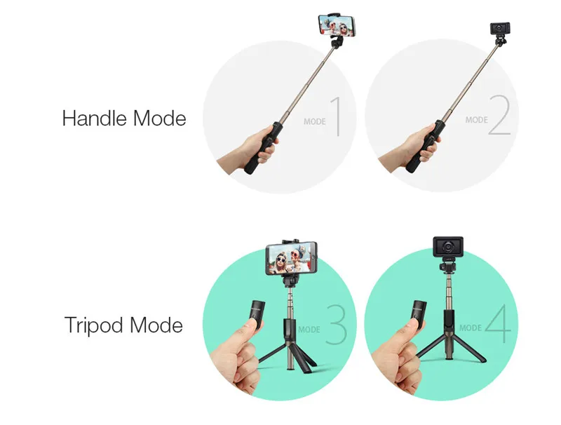 BlitzWolf 3 в 1 Беспроводная bluetooth селфи палка Штатив Универсальный монопод для Gopro 5 6 7 Спортивная камера для iPhone X 8 смартфон